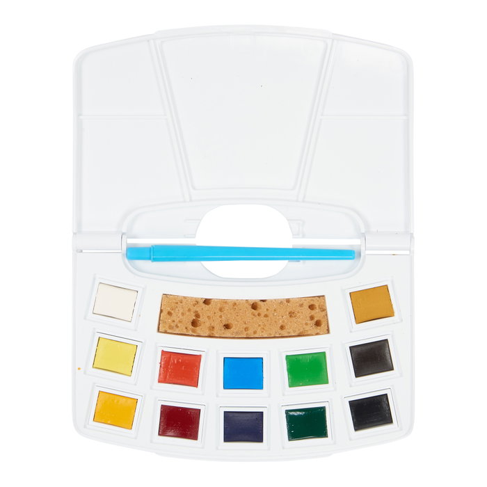 Talens Art Creation Acuarelas Pocket Box con 12 Pastillas y Accesorios